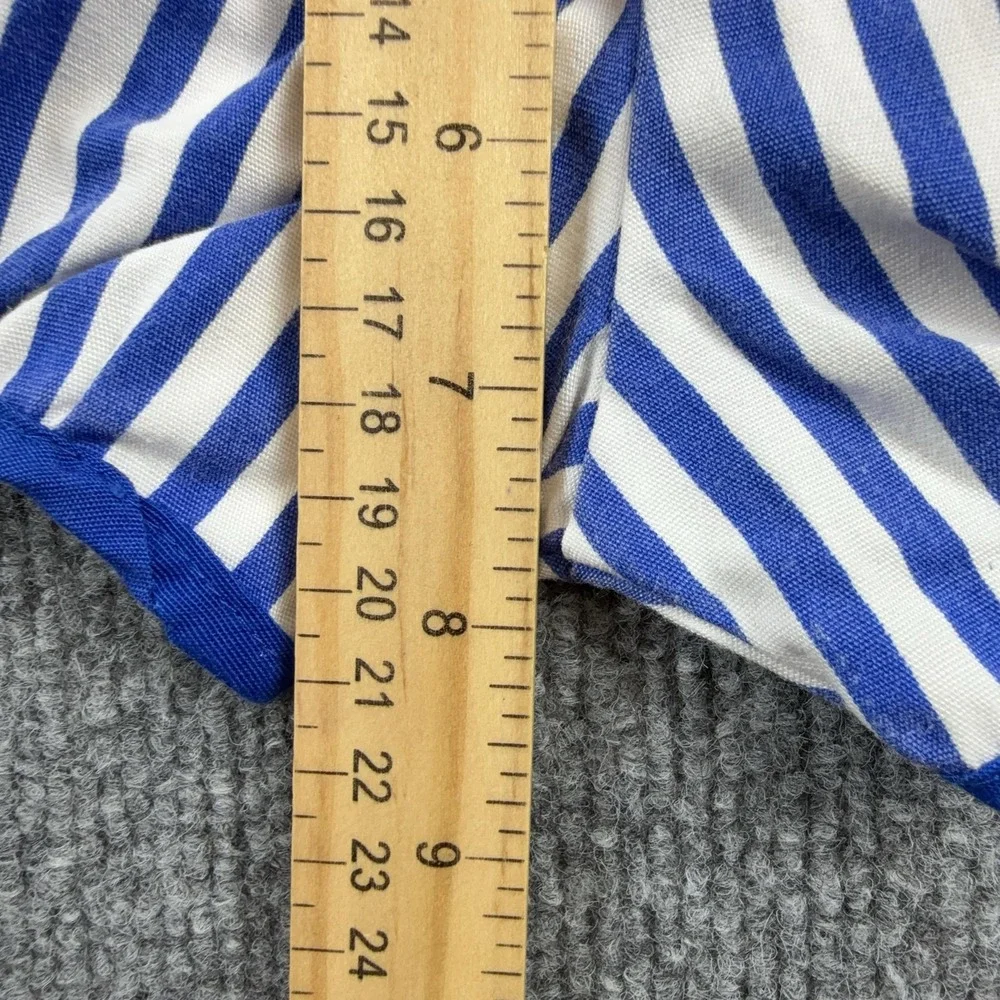 VTG Polka Dot Outfit Set Girls 18-24M White Blue Top Shorts 2 Piece Bow Stripe